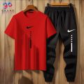 TRACKSUIT - NIKE Summer Printed Tracksuit For Men & Boys - Soft & Comfortable Fabric Trouser & tshirts for men. 