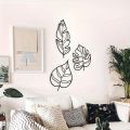 3PCS Large-Scale wall sticker Leaf Wall Art - No Feathers, Creative Home Decoration, Garden Accent, Family Wall Decoration Artwork, Add a Touch of Nature to Your Space / wall decal. 