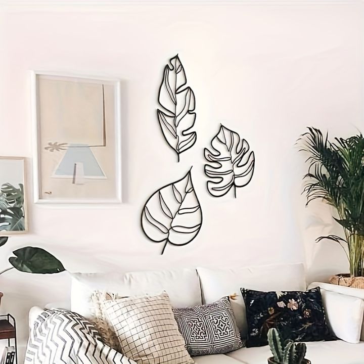 3PCS%20Large-Scale%20wall%20sticker%20Leaf%20Wall%20Art%20-%20No%20Feathers,%20Creative%20Home%20Decoration,%20Garden%20Accent,%20Family%20Wall%20Decoration%20Artwork,%20Add%20a%20Touch%20of%20Nature%20to%20Your%20Space%20/%20wall%20decal%20-%20Image%202