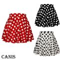 2020 Brand New Style Women's High Waisted Polka Dot Skirt Stretchy Swing Flared Mini Skirt Costumes. 