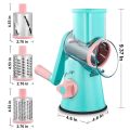 Tabletop Drum Grater Rotating Manual Vegetable Slicer Machine 3 Blades | Vegetable Cutter & Onion / Fruit Slicer | All in One Chopper for Household Kitchen Cheese Grater. 