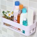 Plastic Inter Design Bathroom Kitchen Organize Shelf Rack Shower Corner with Wall Mounted Suction Cup. 