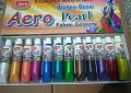 Pearl Fabric Colors Set Of 12 Colours For Artists. 