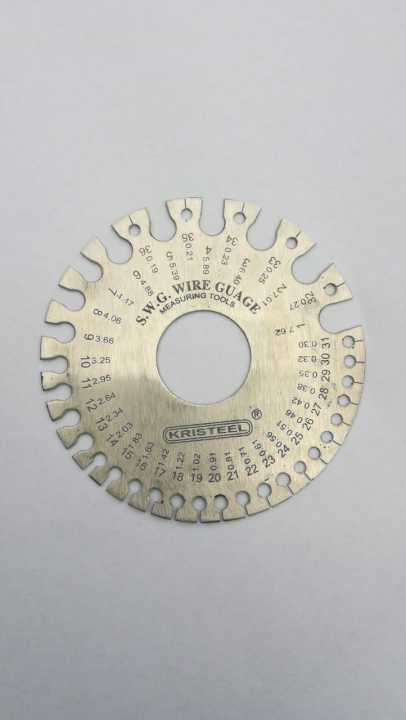 S.W.G Wire Gauge - TOOL TO MEASURE THICKNESS OF METAL PLATE OR DIA OF A WIRE - FROM 1 TO 36 GAUGE