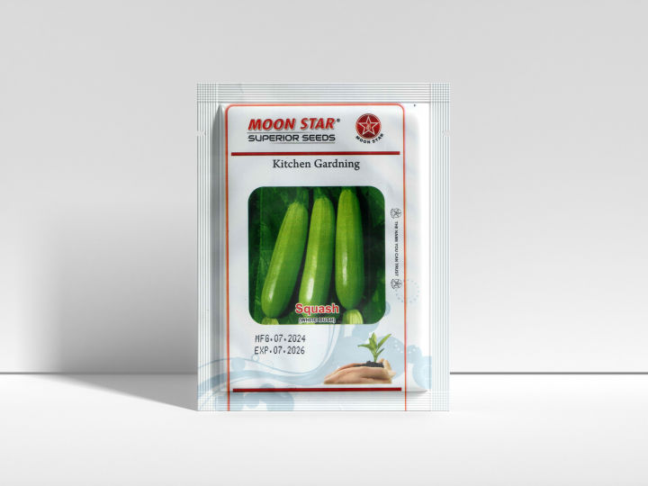 Maru Kaddu / Squash White Bush Seeds (2gm Pack) by Moon Star Seeds | Premium Vegetable Seeds for Kitchen Gardening | Medium Green Skin with Grey Flecks | Heavy Early Yields | Ideal for Home Gardens | Non-Concentrated Fruit Set | 42-65 Days to Harvest