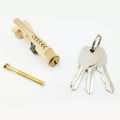 Golden door handle lock cylinder, door lock cylinder. 
