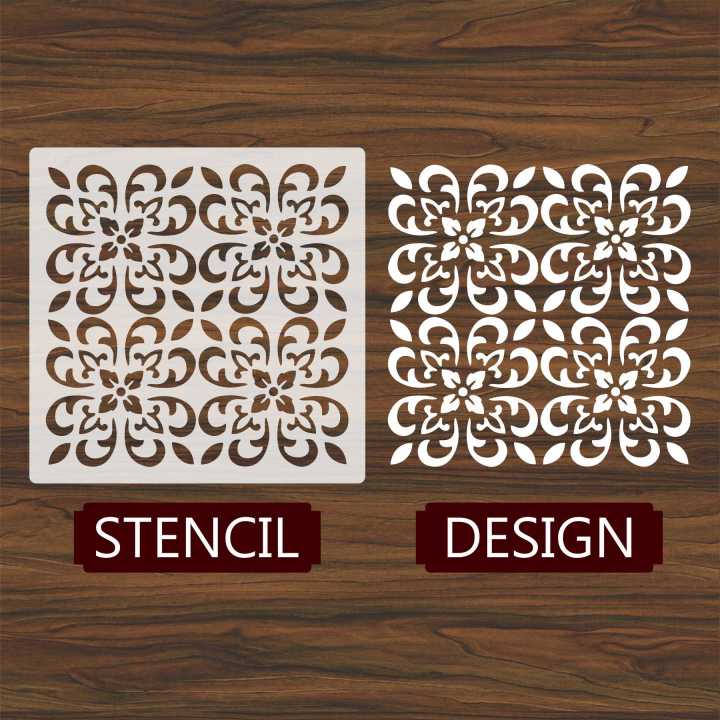 Flower%20Pattern%20Reusable%20Stencil%20For%20wall%20Painting%20Art%20DIY%20Home%20Decor,%20Album%20Crafts%20and%20Canvas%20-%20Image%203