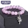 Green forest Energy Bead Bracelet High Elasticity Ice Crack Korean Style Bracelet. 