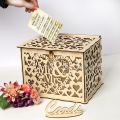 Wedding Card Boxes Wooden Box Wedding Decoration Supplies Guestbook DIY Mr Mrs Heart Invitation Gift Business Card Guest Book. 