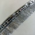 Silver colour kiran lace for ladies dresses size is 1 inch for sale in very reasonable price.. 