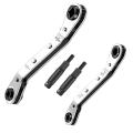 Air Conditioning Service Ratchet Wrench Air Conditioner Valve Ratchet Wrench Set for Air Refrigeration Tool and Equipment Repair Tool. 