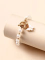 Korean Jewellery Beautiful White Butterfly Pearl Bracelet Jewellery For Girls Latest New Trendy Design Bracelet For Girl. 