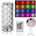Crystal Lamp Rose Light Diamond Lamp 16 Colors Changing with Remote Control. 
