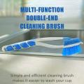 Multi-function Double-end Cleaning Brush-The Two-Sided Folded kitchen Glass Utensils cleaning tool. 
