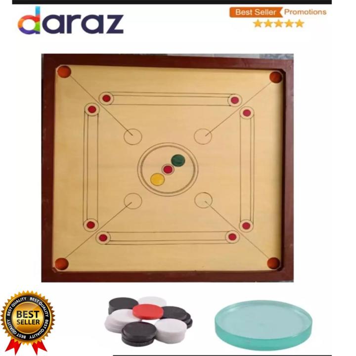 24, 30, 36, 48 inch Carrom Board Game High Quality  Lasani Wood Free Coin Striker Powder