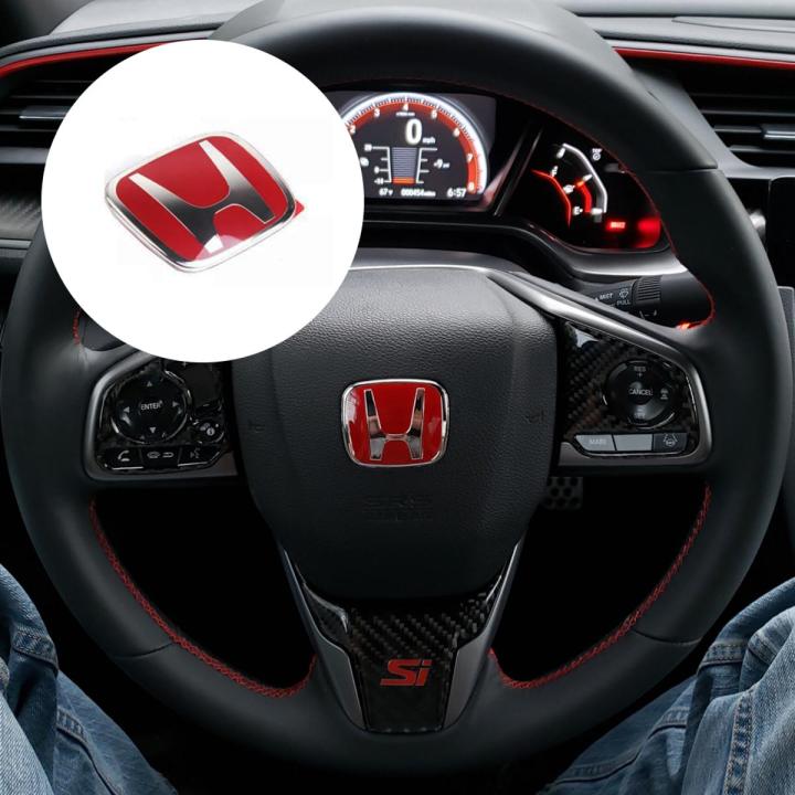 Honda Steering LOGO Red & Chrome - Honda - Steering LOGO