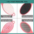 4 in 1 Pedicure Tool Foot Scrubber Brush Foot File With Pedicure And Manicure Brush. 