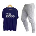 The Boss Summer Wear Cotton T shirts With Double Pockets Trouser Export Quality For Men. 