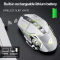 【6 Buttons】 Wireless Gaming Mouse RGB with 3200dpi - Breathing LED Light Wireless Optical Mouse with Mouse Pad for PC, Computer, Gaming, Laptop, Pubg, Mobile - Pink Color for Girls by FunBug. 