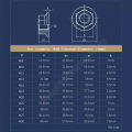 Black High Flanged Nuts Thickened Pressure Plate Nut M10 M12 M14 M16 M18 M20 M22 M24 M27 M30 Hex With Gasket Collar Nuts DIN6331. 