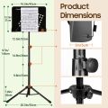 CAHAYA Sheet Music Stand: Music Stand with Carrying Bag Foldable Tripod Portable Sturdy for Laptop Projector Books Stand (Note Design) uk import. 