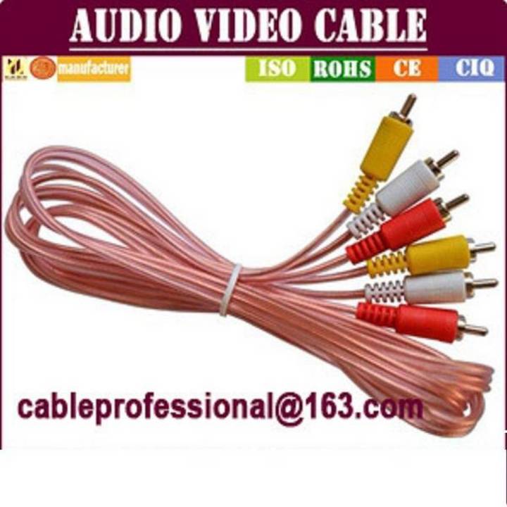 Audio Video Cable TV LCD/LED TV DVD CD (AV video cable)3+3 Line three audio cable meters Audio Video Cable For Dish Receivers And Television, DVD Audio Video cable, product computer digital accessories