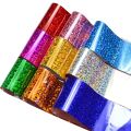 HOLOGRAPHIC Transfer Foils Starry NAIL LASER FOIL 6 Colours NAILS Stickers Paper. 