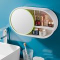 Day2day Mall Wall Mounted Makeup Storage Organizer with Mirror. 