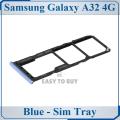 Samsung Galaxy A32 4G SIM Tray Sim Jacket Sim Slot Sim Door For Samsung Galaxy A32 4G - Blue. 