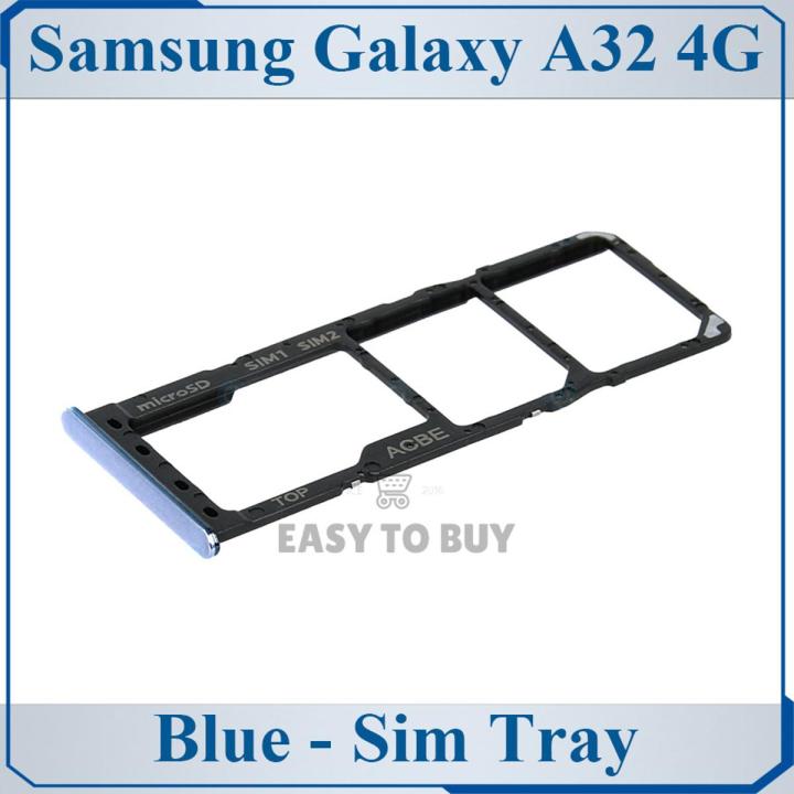 Samsung Galaxy A32 4G SIM Tray Sim Jacket Sim Slot Sim Door For Samsung Galaxy A32 4G - Blue