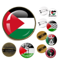 4.4cm Palestine flag badge Palestinian button pin glossy film pin Palestine button pin Palestinian badge pin for. 