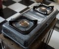 Pak MasterChef 2-Burner Gas Stove | Dual Steel Burners | Heavy Gauge Rust-Proof Body | Powder-Coated Trivets | NG/LPG Compatible. 