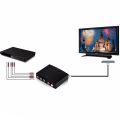YPbPr RGB + R/L to HDMI Video Audio Converter V1.3 Support LPCM For HDTV,DVD,PSP, Xbox 360 and Wii, metal housing ( with AC adapter). 