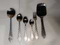 Cutlery Set 29 pcs pure Stainless Steel, Servingspoons, forks, tablespoon, teaspoons, dessertspoons, elegant  spoonstand. 