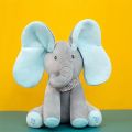 PEEK A BOO ELEPHANT TOYS BABYS ANIMATED FLAPPY PLUSH TOY SINGING STUFFED ANIMALS PEEKABOO. 