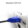 Branded VGA to VGA Monitor Cable Male to Male Cord 1080P Full HD High Resolution for TV Computer Projector-Blue. 