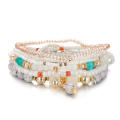 Beads Bracelet Set For Women Summer Colorful Beaded Chain Bangle Girls Boho Jewelry Accessories Bohemian Handmade. 