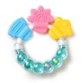 Rattle Shape Silicone Baby Teether - Safe, Non-Toxic, BPA-Free, Soft and Durable Teething Toy for Infants – Perfect for Soothing Sore Gums and Promoting Oral Health. 