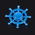 New Round American Captain Fingertip Gyro Shield Alloy Gyro Spinner Decompression Toy Spinner Hobbies for Adults. 