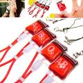 Keychain For Blood Type AB Keychain For Blood Type A DIY Jewelry Making PVC Pendant Keychain Blood Type Keychain. 