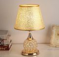 Crystal Lamp Electric Golden Crystal Light Led Table Lamp with Golden stone. 