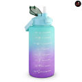 2 Liter Water Bottle - Premium Quality Leakproof Sports Water Drinking Bottle Outdoor Travel Purple & Blue Color Gradient Bottle - Torrnado. 