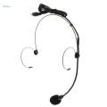 Double Ear Hook Headset Mic Microphone 3.5mm Straight + Right Angle. 