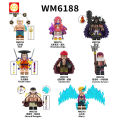 WM6188 One Piece building blocks luffy Minifigure Enel Kozuki Oden Eustass Kid Building Blocks DIY Model Kids Toys Boys Gifts. 