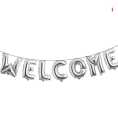 Welcome Foil Balloon Banner For Surprise, Anniversary, New Born Baby, Engagement, Marriage, & Decoration. 