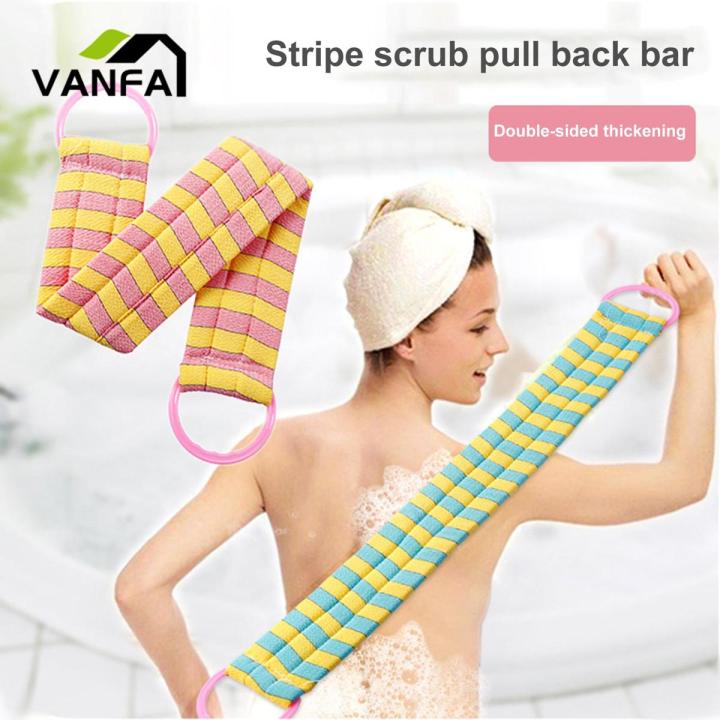 Exfoliating Washcloth Extra Long Thickened Back Scrubber Exfoliating Towel Cloth