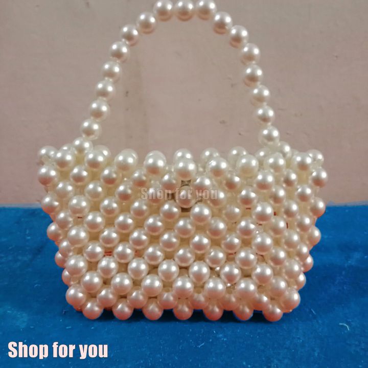 Girls kids pearl mini Bag Cute beaded purse special handmade gift