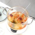 Transparent long glass spoon, anti-soup spoon, high temperature resistance, seasoning, household use, oil spoon, snail powder. 