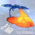 3D printing night light, fire dragon, ice dragon lamp, new and exotic creative home decoration table lamp, children's gifts, new style. 