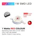 1w High Power LED bulb SMD Diode RED. 